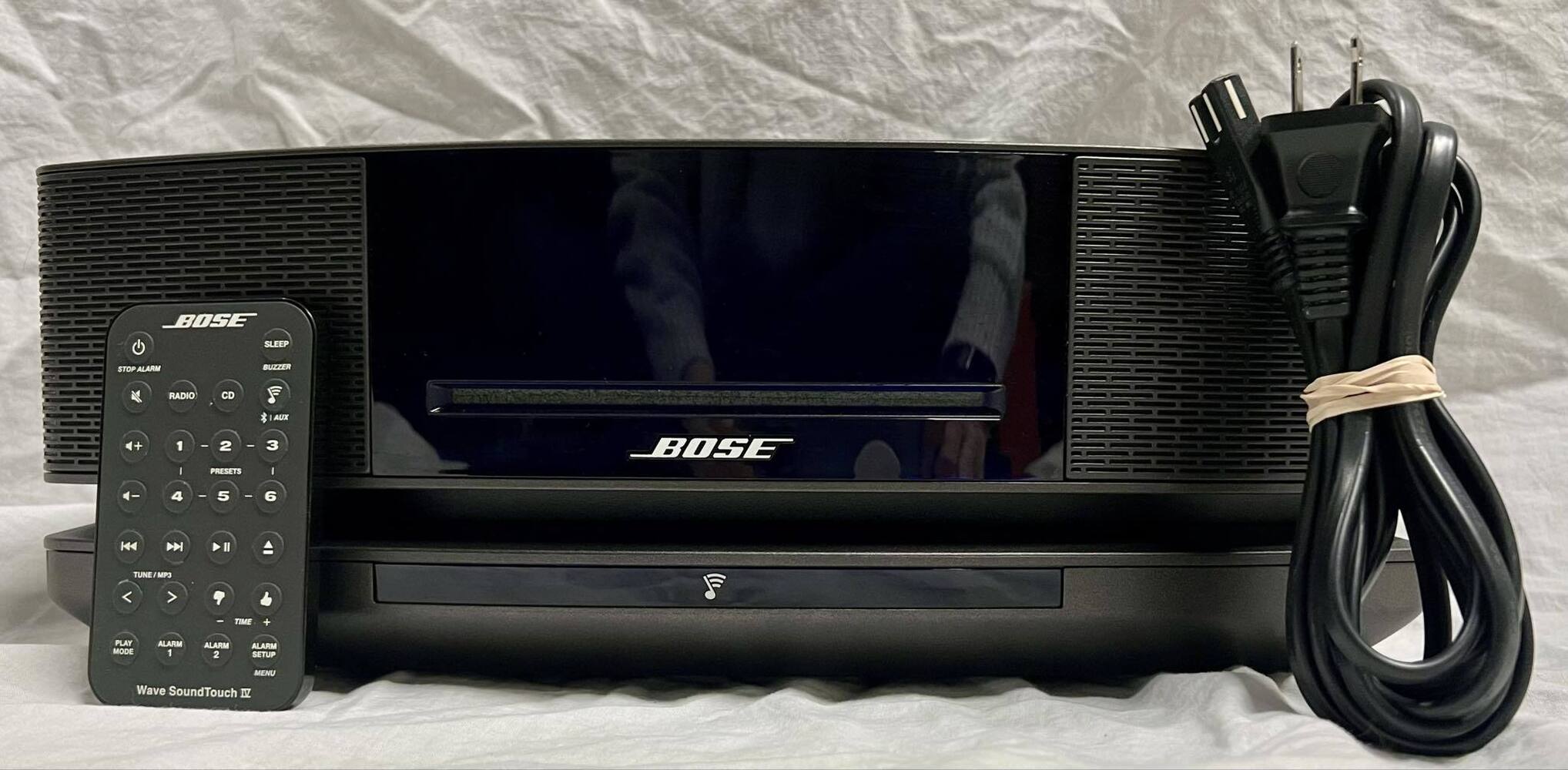 Bose Wave Music System IV Espresso Black CD Player w/ Remote & Pedestal - WORKS