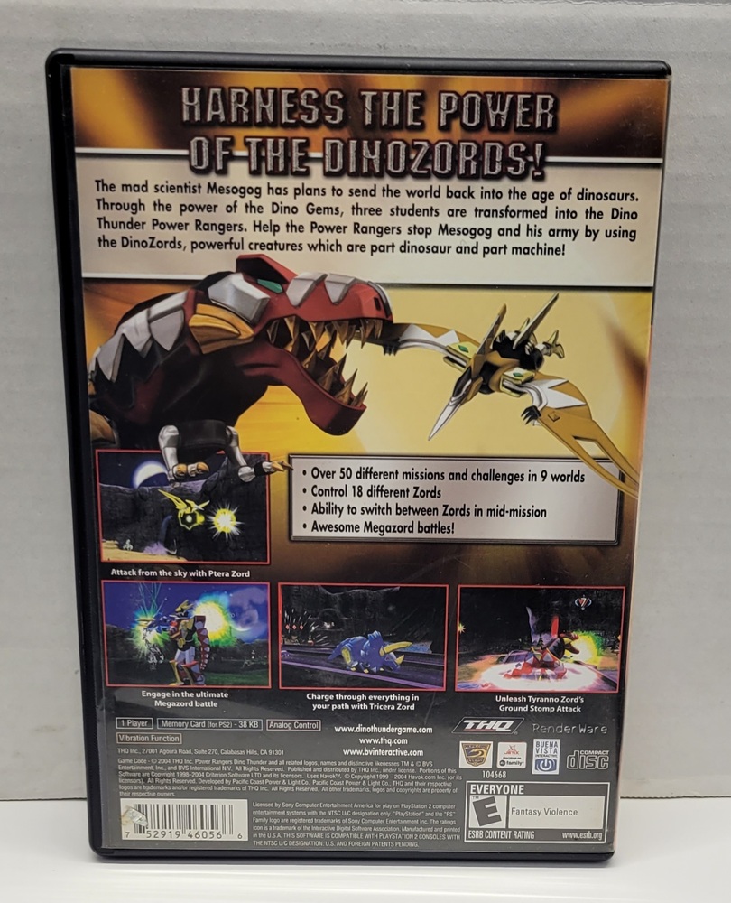 Power Rangers: Dino Thunder - PlayStation 2 (PS2) Game