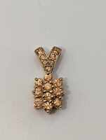 10 Karat Yellow Gold Charm Cluster with Golden Yellow Stones 