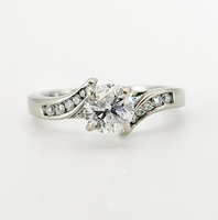 14 Karat White Gold 0.75 CTW Diamond Engagment Ring
