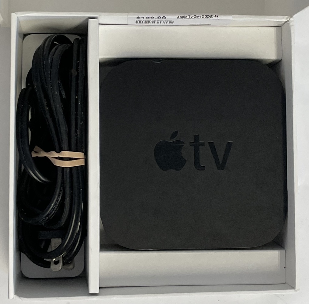 Apple TV 4K 2nd Gen A2169 32GB Media Streamer + Remote in Box - Black
