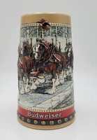 Vintage 1988 Anheuser-Busch Clydesdale Horse Holiday Beer Stein