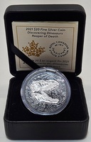 2021 Reaper of Death Dinosaur Tyrannosaurus $20 1 OZ Fine Silver Canadian Coin
