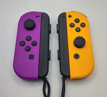 Nintendo Joycon Orange/Purple Pair with Wrist Straps