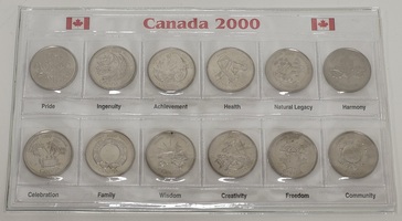 Canada 2000 Millenium 12 piece quarter set 