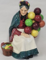 The Old Balloon Seller Woman Royal Doulton Figurine 