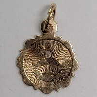 10 Karat Yellow Gold Pisces Pendant Charm