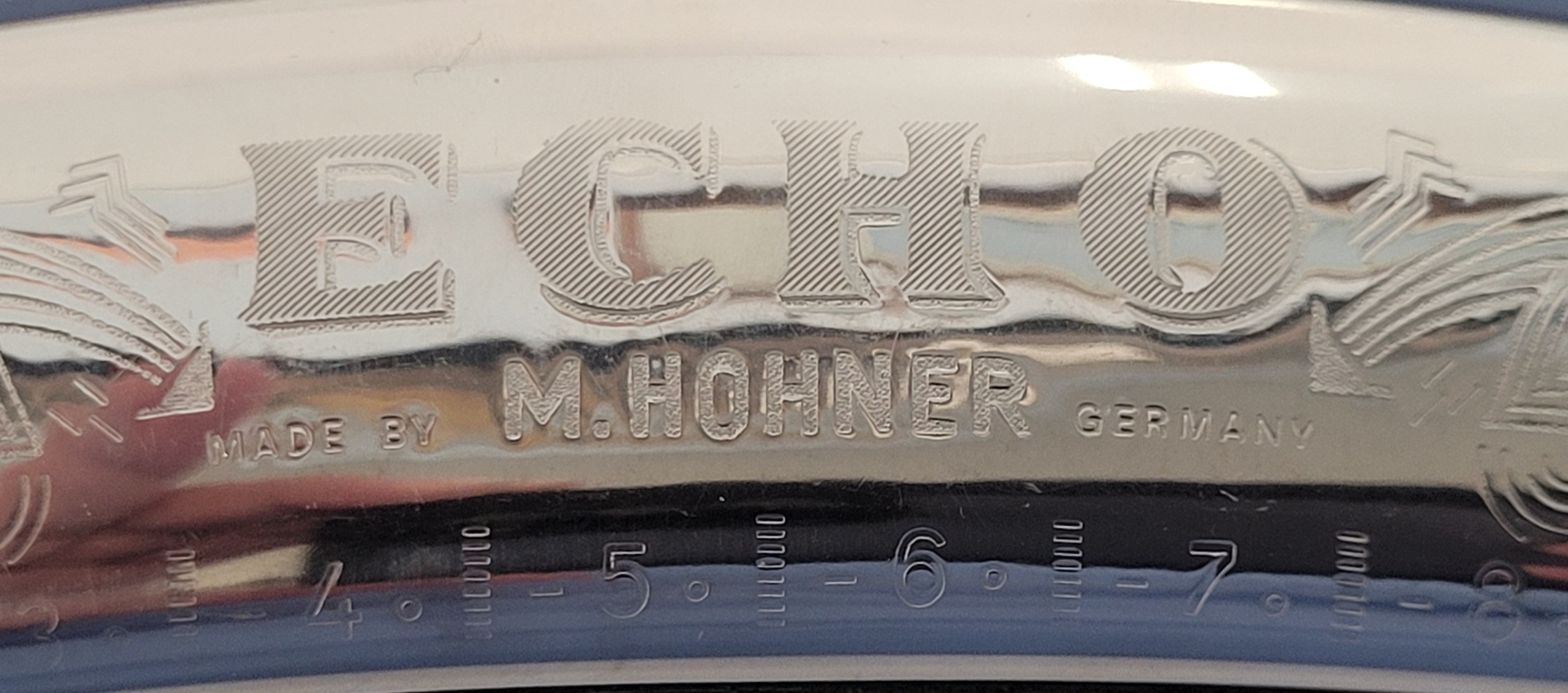 Vintage Echo M.Hohner Curved Harmonica Key of G in Original Box