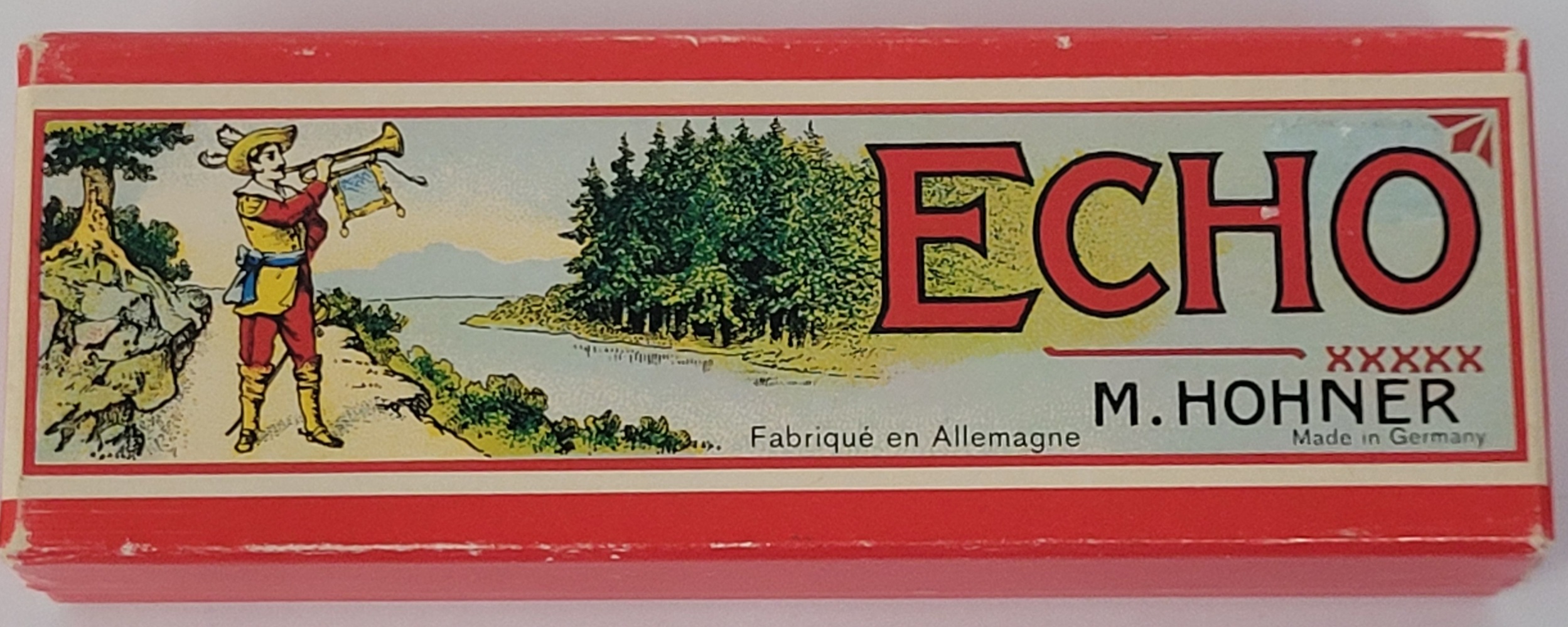 Vintage Echo M.Hohner Curved Harmonica Key of G in Original Box