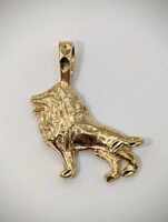 14 Karat Yellow Gold Lion Charm