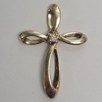 10 Karat Yellow Gold Cross Pendant Charm