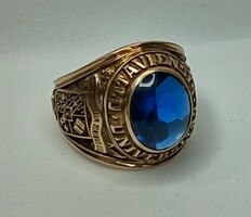 1972 University of Ottawa 10 Karat Yellow Gold Class Ring 