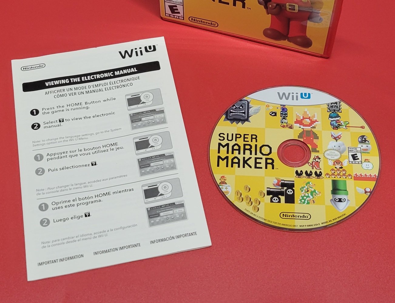 Nintendo Wii U Super Mario Maker Video Game - Complete