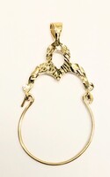 10 Karat Yellow Gold Charm Holder Pendant