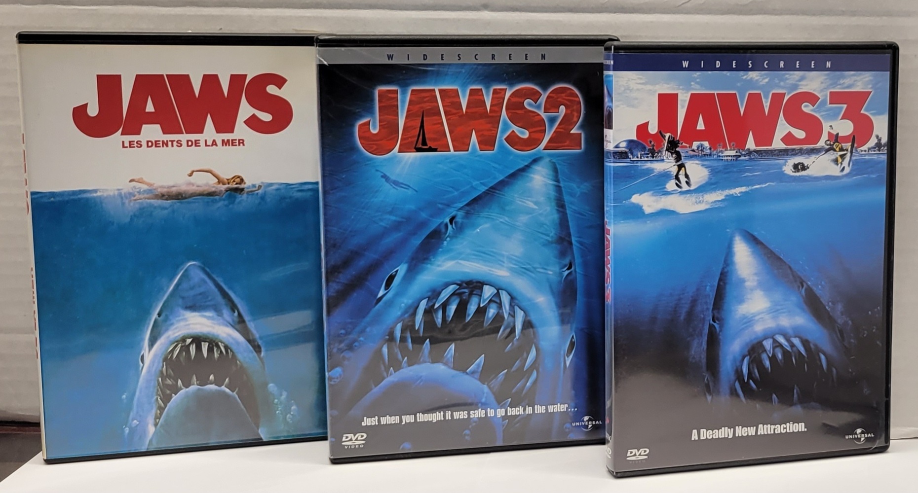 Jaws 1-3 DVD Dennis Quaid Bess Armstrong Louis Gossett Jr.