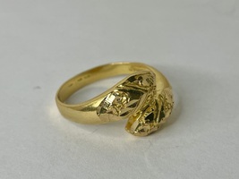 21 Karat Yellow Gold Bypass Ring - Size: 9