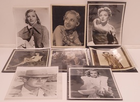 8 Old Hollywood Actor Actress Headshots - Newman / Lombard / Garbo / Ryan + More