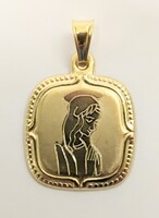 18 Karat Yellow Gold Pendant Religious Angel In Prayer Charm