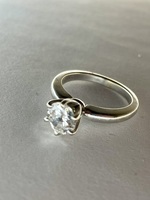 14K White Gold 1ct Diamond Solitaire Ring