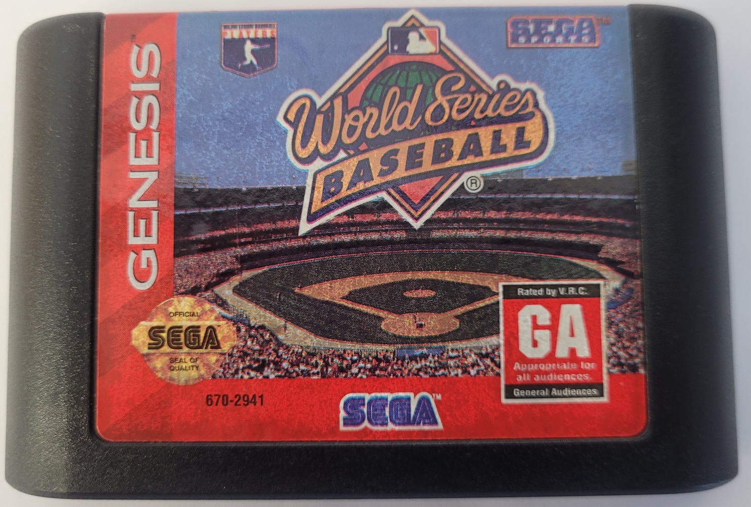 Sega Genesis World Series Baseball Game Cartridge 