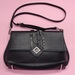 Unbranded Black Crossbody Purse with Silver Tone Hardware 11"x8"