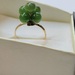 10k Yellow Gold Green Gemstone Cluster Ring Size 6.5
