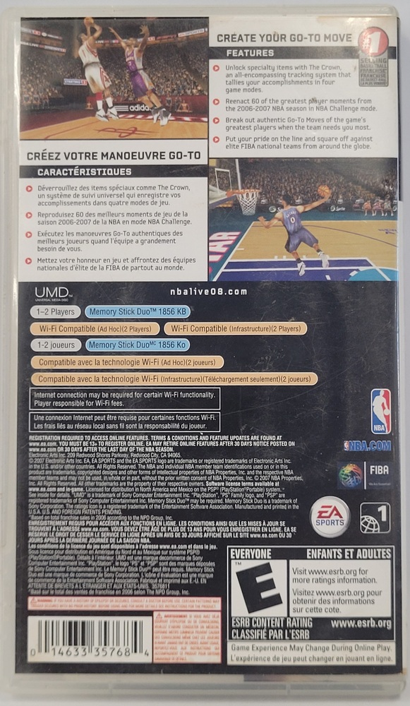 NBA Live 08 for PSP System 