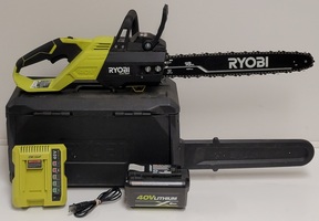 RYOBI 40V HP Brushless 18-inch Cordless Chainsaw + 6.0 Ah Battery & Charger