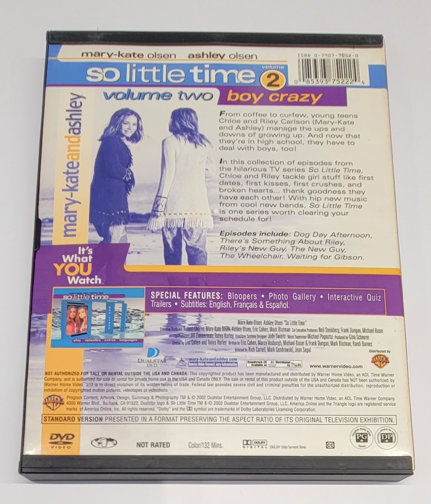 Mary-Kate & Ashley Olsen So Little Time Volume Two Boy Crazy - DVD