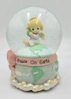 Precious Moments "Peace on Earth" Musical Snow Globe  "Joy to the World" 2003