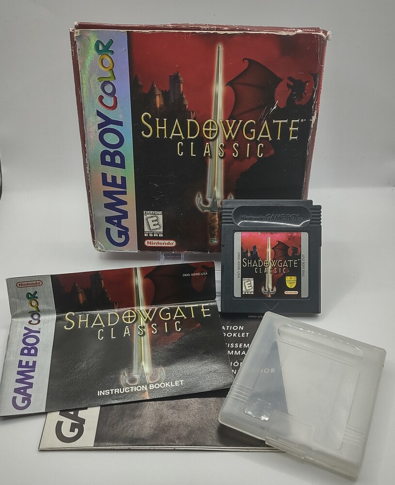 Shadowgate Classic Gameboy Color Cartridge in Box with Manual -Tested + Working