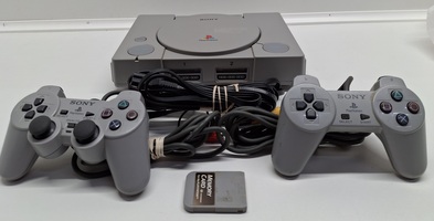 SONY PlayStation with 2 controllers AV and Power cables model: SCPH-7501