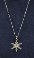 Disney Frozen Child's Snowflake Necklace in Sterling Silver 15"
