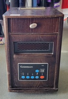 Garrison Wood Cabinet Infrared Heater/Side Table with Drawer & Power Outlets