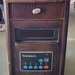 Garrison Wood Cabinet Infrared Heater/Side Table with Drawer & Power Outlets