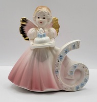 Vintage Josef Orignals Birthday Angel Figurine Six Years Old With Original Tag