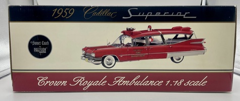 Detroit Fire Department 1959 Cadillac Superior Crown Royale Ambulance (1:18)