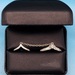 Harley-Davidson #6/8 .925 Silver Chained Chevron Ring SET w/ Clear Stones