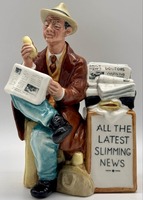 Royal Doulton #HN2683 Stop Press Newspaper Man Retired 1976 Excellent Condition