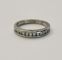 18 Karat White Gold 0.25CTW Diamond Channel Set Ring
