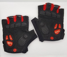 Rock Bros. Cycling Gloves - Half Finger - Black & Red Size XXL