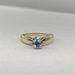 10K Yellow Gold Blue Gem Solitare Ring Size 6.75