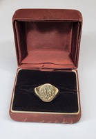 Vintage 10k Yellow Gold Monogram Ring Size 8 "R.L.P."