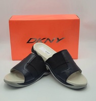 DKNY Ledge  Women's Size 8US Leather Slides - Black & Grey