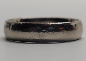 10 Karat White Gold 5mm Plain Band Ring - Size: 8.25