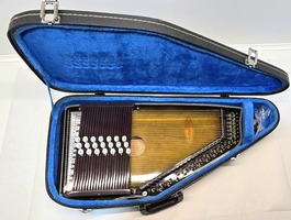 Vintage ANJOHARP 21 Chord 36 String Autoharp with Hard Case, Wrench, Picks