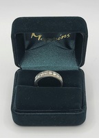 14k White Gold Channel Set Diamond Band Size 7.25 Approximate t.c.w. 0.60