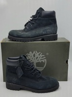 Timberland Premium 6" Waterproof Boot Black Nubuck Size 6 Junior  