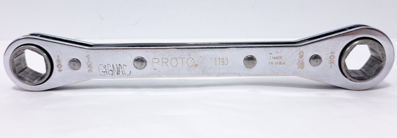  PROTO 1193 Straight 6pt Ratcheting Box Wrench 1/2 x 9/16  Made in USA