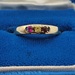10K Yellow Gold Family Ring with Multi-Coloured Gemstones Size 7.25
